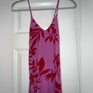 Old Navy Purple and red maxi dress with adjustable straps size S